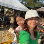 Liyana Jasmay Instagram - My heart is full when she is happy. 10 year old daughter who is growing super fast. 🌸 Always great to be able to do outdoorsy stuff , cherating is always a good idea🩵