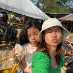 Liyana Jasmay Instagram - My heart is full when she is happy. 10 year old daughter who is growing super fast. 🌸 Always great to be able to do outdoorsy stuff , cherating is always a good idea🩵