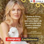 Liz Solari Instagram - #Repost @change_ar with @use.repost ・・・ 🔴@liz_solari creó esta petición Change.org/LeySintientes que propone la modificación del Código Civil y Comercial Argentino para considerar a los animales sintientes y sujetos de derecho. 📢En su petición dice: "Argentina es un país que dice estar a la vanguardia en cuestiones de derechos animales, sin embargo el Código Civil y Comercial argentino, aun mantiene la condición jurídica de cosas al referirse a los animales (no humanos), negándoles ser sujetos de derechos y avalar su sintiencia, inteligencia y conciencia reconocida hoy en día por la ciencia. Llamo a todos los amantes de los animales, a todos los que aman la vida." ✍Firmá AHORA en Change.org/LeySintientes o ingresando desde el link que está en nuestra Bio. - @liz_solari has created this petition to empower 👉🏽 @leysintientes #SentientLaw Proposes a modification of the Argentinian Civil and Comercial code to consider non human animals sentient and subject to law. Please sign and share the petition - Link in Bio @cherchevalier_author @clegg.judith @smileymindskids 🙏🏻❤️🐾💪🏾 #leysintientes #animales #animalesfelices #animallovers #stopanimalcruelty #animalliberationnow