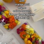 Lo Bosworth Instagram - citrus thyme compound butter with edible flowers 🫶🏼 freeze and slice into thin rounds and top your thanksgiving bird (I make chicken 🙃😅) toss a few fresh edible flowers on to the serving platter for a pretty and festive dish