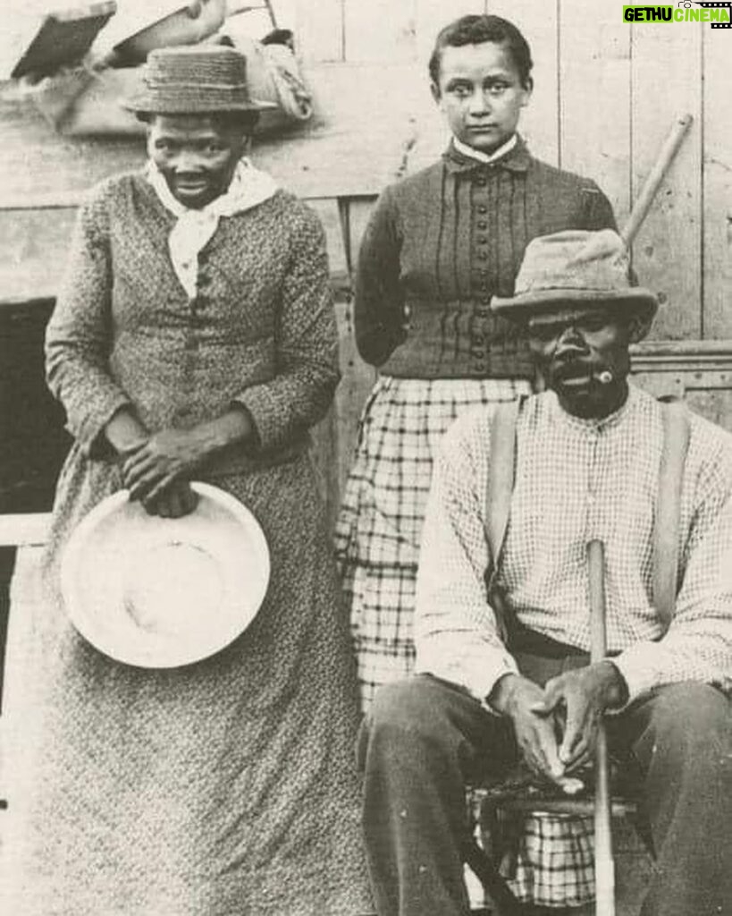 Loni Love Instagram - “I GO TO PREPARE A PLACE FOR YOU”-Harriet Tubman. ____________________________________________________ 1887 Photograph of Harriet Tubman, her Husband Nelson Davis, and Their Adopted Daughter Gertie. Harriet Tubman married her second husband Nelson Davis on March 18, 1869 with whom they adopted daughter, Gertie. Born in North Carolina, her husband had served as a private in the 8th United States Colored Infantry Regiment from September 1863 to November 1865. Nelson died on October 14, 1888. ____________________________________________________After escaping slavery, Tubman made some 13 missions to rescue approximately 70 enslaved people, including her family and friends, using the network of antislavery activists and safe houses known collectively as the Underground Railroad. During the American Civil War, she served as an armed scout and spy for the Union Army. In her later years, Tubman was an activist in the movement for women's suffrage. _____________________________________________________The great Harriet Tubman died of pneumonia in 1913 at the age of 93 surrounded by family members whom she told “I go to prepare a place for you.” #history #harriettubman