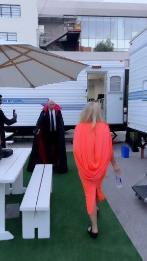 Lori Greiner Instagram - @kevinolearytv reveals his true identity #SharkTank #Halloween #Vampire