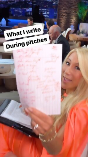 Lori Greiner Instagram - #SharkTank #BehindTheScenes #Notebook
