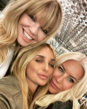 Louise Redknapp Instagram - Girls night 🤍 great catch up with these 2 beauts, thanks for a fun night @vanouten_denise and @thekatethornton xxx