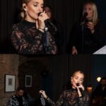 Louise Redknapp Instagram - Such a fab launch for my new Christmas Edit with @peacocks_fashion in London… including a little acoustic set 🖤🎤🎶! Thanks to everyone for coming down, thanks to the fantastic team at Peacocks and my band and girls for such a fun night xxx Dress: @peacocks_fashion