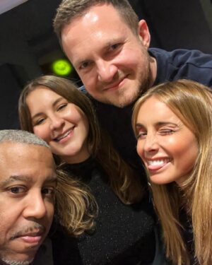 Louise Redknapp Instagram - Studio days with this lovely lot 🤍🎵🎧 @waynehectorh @jonshave @anyajonessongs xxx