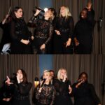 Louise Redknapp Instagram - Such a fab launch for my new Christmas Edit with @peacocks_fashion in London… including a little acoustic set 🖤🎤🎶! Thanks to everyone for coming down, thanks to the fantastic team at Peacocks and my band and girls for such a fun night xxx Dress: @peacocks_fashion