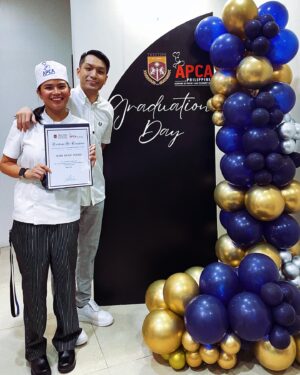 Louise delos Reyes Instagram - I never imagined myself being in this position, thank you for this wonderful opportunity @apca_philippines. To @yohannpngn, for always assisting me and for giving  me this once in a lifetime chance to learn pastry. To our dear Chef’s, Chef @verge_iral, @ajie_segubiense, @k.angelica_hong, @beatrixcodina, @dana.lcsmna, @gianaguirre, @mkdedios thank you for all the patience, guidance and knowledge that you all have given us. Never kayo raging madamot and we really appreciate that. We don’t say it too often or maybe not at all but we are really blessed the we learned from the best.

To my batch mates, from being total strangers to messaging each other at 1AM talking about Brioche. The past week has been difficult but we power through. Thank you for understanding my shortcomings.

Our time at @apca_philippines has been a blend of sweat, laughter, flour, and countless dishes.

The memories we've baked together will forever be in my heart. I will miss our lunch dates here, our oven train, our morning breakfast, I will miss everyone asking “who needs milk, who needs butter?” “nakaorder na kayo?"

Lastly, thank you @jinob08 for always believing in me and pushing me to be a better person and student. Thank you for always reminding me that its okay to fail, that not everyday is a good baking day. Thank you for always setting my alarm whenever I forget to do before bed time and for tucking me in when I fall asleep at the edge of our bed.

Here's to the future, to the memories we hold dear, and to the joy that comes from both baking and making friends. Congratulations again to us!