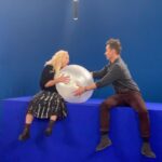 Lucy Davis Instagram - A little #behindthescenes from #villainsofvalleyview It was the episode where Eva and Vic had been shrunk to a thimble size and they were stuck and hungry and thought they’d spied a cheese ball. As you do. Thanks for the 🎥 @thetonyodell ♥️