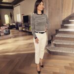 Lucy Liu Instagram - Today’s look - French classic @lagencefashion @schutz @bella_freud ❤️ @_leeharris_