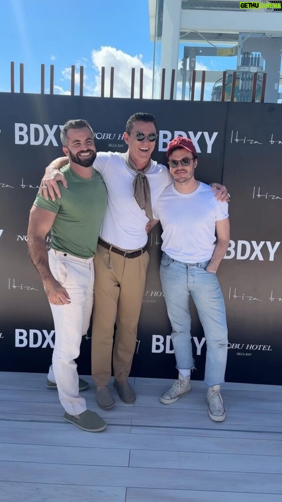 Luke Evans Instagram - We had a very fun Press day for @bdxystudio here in @ibizabay yesterday! So nice to talk about my own brand for a change. 👌🏼 Today it’s time for the @bdxystudio summer party!!! #summervibes #ibiza #nobuibizabay