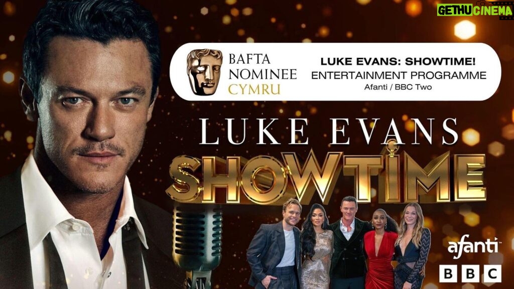 Luke Evans Instagram - Rydym yn falch iawn bod 'Luke Evans Showtime' wedi derbyn enwebiad BAFTA Cymru yng nghategori Rhaglen Adloniant! 🤩 We're thrilled that 'Luke Evans SHOWTIME' has been nominated for Entertainment Programme at the BAFTA Cymru Awards 2023! 🤩 Diolch yn fawr @baftacymru! ✨ Watch LUKE EVANS SHOWTIME on @bbciplayer now! 👀 #lukeevans #lukeevansshowtime #bafta #baftacymru #showtime