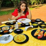 Luviena Lodh Instagram - Enjoying my lavish breakfast right in the middle of the nature Location courtsey @discover_resorts Shot by @yash_bhatwal_photography #breakfast #luvienalodh #discoverresort