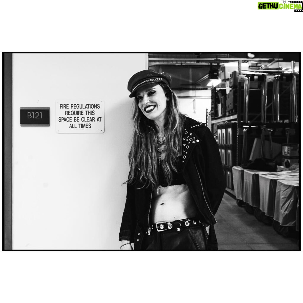 Lzzy Hale Instagram - Backstage pre show with Lzzy and the Skids.