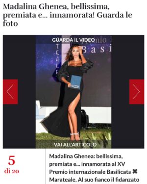 Mãdãlina Ghenea Instagram - 🎂Only a few hours left until my BIRTHDAY …8.8
I know I suck on Instagram but kind of proud of a few little things that happened lately and of course I am very late to share. First this  amazing award received on the same stage where my forever inspiration,  the one and only Sophia Loren got one @marateale @nicolatimpone .
Although I read in the newspapers that I was photographed in Maratea on a sort of vacation well the ‘vacation’ lasted only 20 hours during which we barely slept , we did ate a lot of good food, a lot of pictures were taken with and without our consent, I did my interviews and attended the award ceremony. The reason why we look pretty tired in the photos is because we traveled for 15 hours to get there and 25 to get out of there .
Have to thank this ridiculously handsome incredible human being @grigordimitrov for traveling with me and also for understanding I have to sacrifice a lot of quality time together to be in front of a computer pretty much day and night in the last few months  but with good results, 
my new campaign,  shot with my production company for @yamamayofficial is out. I’ve put a lot of work into this and I am really excited to share. 
in the next few posts I will share some more special moments cause 10 pics are not enough.