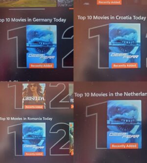 Mãdãlina Ghenea Instagram - This is massive! Number 1  in top 10 on @netflix pretty much all over the world! Number 2 in US 🇺🇸 , number 2 in UK 🇬🇧 I cannot believe this! Crying my eyes out. As a lead and an executive producer on this project have to say I cannot thank enough every person involved! We’ve made it! @deepfearmovie