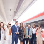 Mãdãlina Ghenea Instagram - So honored to be awarded together with Liz Hurley , Giancarlo Giannini and Carlo Verdone soon at @marateale. Press conference on a train @frecciarossaofficial . For me @frecciarossaofficial has a very special meaning, I’ve been studying for most of my auditions on their trains and I have to say I consider train rides my lucky charm ritual.