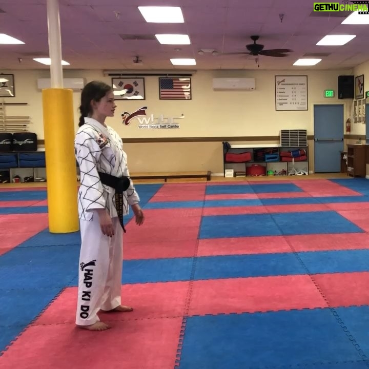 Mackenzie Foy Instagram - I started to learn how to do this today. It’s not perfect, but really fun to practice! 🥋🙂