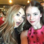 Mackenzie Foy Instagram – @marieclairemag #freshface with the beautiful @sabrinacarpenter 💜