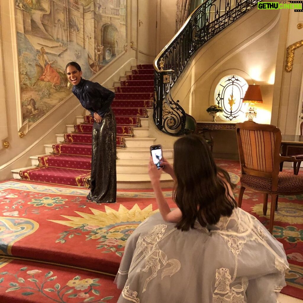 Mackenzie Foy Instagram - When wearing a fancy dress, one must take pictures on a staircase. Ok seriously, look how cute @mistyonpointe is!!