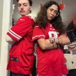 Madison Reyes Instagram - Game Day lovelies!!! @mr.reyes718 Shaun supports us this superbowl! Couples that have different teams but root for each others if they have a game >