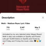 Madison Reyes Instagram – The Moth lyric video got to 5k views!! who’s ready for the music video tonight?

Top @shopcider