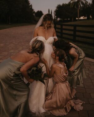Madisson Hausburg Instagram - 10.21.21 ❤️ My wedding was literally a dream. I was 7 months pregnant with Elliot and I wouldn’t have wanted it any other way. I am so grateful for all the incredible people and vendors who made this day possible.

Event planner: @oroeventco 
Flowers: @tailoredtwig
Venue: @misionlagoestate 
Rentals: @gabroeventservices 
Photography: @paigestellutophoto 
Videography: @onlywavetv 
Accommodations: @hardrocktampa 
Cake: @elisespieces22 
Hair: @cheyanne_hair 
Make up: @melissa_colletteartistry 
Wedding dress: @stefanienaylor 
Bridesmaids dresses: @mumuweddings 
Catering: @cblundys 
Music: @dj_juicy_one & @candi_theviolinist 
Photo booth: @posyexchange 
Neons: @novachrome_design_studio

And a special shout-out to all our family and friends and SK film crew who joined us on this special day! Watch it all begin to unfold tonight on Siesta Key at 9pm💕