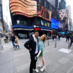 Mae Whitman Instagram - Another @uphereonhulu dump ft. Carlos and my sickening handshake, my Cinderella outfit by @anteprimaofficial, us basking in the glow of our TIMES SQUARE BILLBOARD BABY and the all too revealing invite to our wrap party the brilliant Bernardo whom was forced to be my handler during filming made for us :,) #uphere #is #thebest