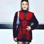 Mae Whitman Instagram - Oh man we had the time of our lives at the @uphereonhulu FYC screening and got to hang with lots of the amazing people who made the show like literally find someone who looks at you the way I look at the crew when I see them in the audience at the q and a :,) I love this show so much and every single person who worked on it 🌹🌹🌹also peep my chic look thank you Stylist @deborahfergusonstylist Hair @anthonycampbellhair Make up @gpcbeauty Knit dress @anteprima Jacket: vintage @jeanpaulgaultier @paumelosangeles Boots @larroude Bag @prada
