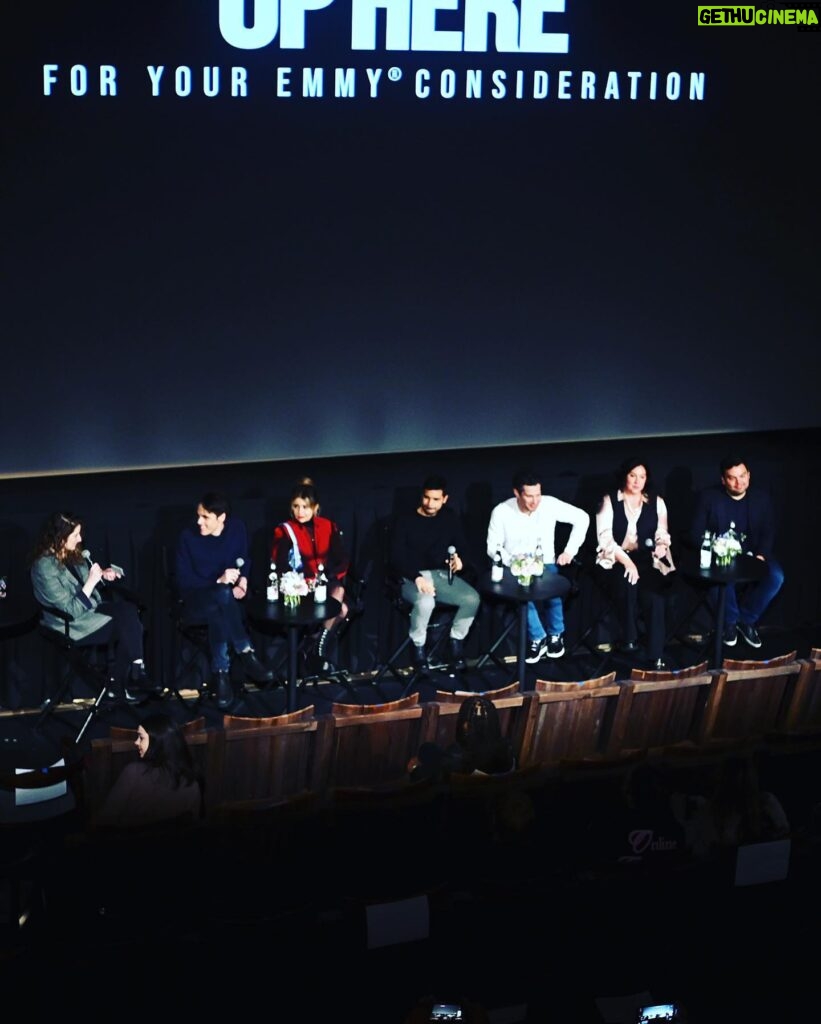 Mae Whitman Instagram - Oh man we had the time of our lives at the @uphereonhulu FYC screening and got to hang with lots of the amazing people who made the show like literally find someone who looks at you the way I look at the crew when I see them in the audience at the q and a :,) I love this show so much and every single person who worked on it 🌹🌹🌹also peep my chic look thank you Stylist @deborahfergusonstylist Hair @anthonycampbellhair Make up @gpcbeauty Knit dress @anteprima Jacket: vintage @jeanpaulgaultier @paumelosangeles Boots @larroude Bag @prada