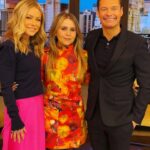 Mae Whitman Instagram - had the genuine best time doing @livekellyandryan promoting @uphereonhulu -truly love all my dear pals there on screen and off- and the coolest part was I had a Friends reunion with the luminous @jenniferaniston whom I remember made me feel so welcomed and loved and I wept hysterically when I wrapped the episode and made her a Christmas ornament anyway please watch @uphereonhulu march 24 and also watch me on @livekellyandryan in my special @christopherkane dress