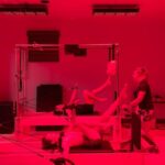 Maggie Q Instagram - Gotta give it to @jens_hot_buddhi for elevating our pilates session with infrared and red lights to create a harder, hotter, and healthier full body workout, and way sweatier 🥵. Swipe to the end where Assistant Trainer Arthur gives mid-workout kisses! He might be the reason I do it. 😍