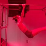 Maggie Q Instagram - Gotta give it to @jens_hot_buddhi for elevating our pilates session with infrared and red lights to create a harder, hotter, and healthier full body workout, and way sweatier 🥵. Swipe to the end where Assistant Trainer Arthur gives mid-workout kisses! He might be the reason I do it. 😍