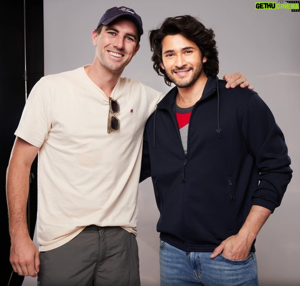 Mahesh Babu Instagram - An absolute honour to meet you @patcummins30! A big fan! 🤗 Wishing you and the SRH team all the best!! 🤩🏏