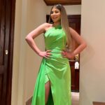 Malak Koura Instagram - 💚💚💚 Dress by: @tayacouture Makeup by: @osama_youssef_makeup Hair by: @mohamed_youssef_32