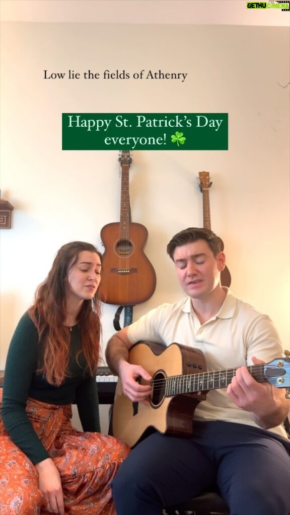 Malinda Kathleen Reese Instagram - Fields of Athenry by Pete St. John ☘️🌀🇮🇪 #ireland #irish #stpatricksday #stpaddysday #folk #duet #singer #trad