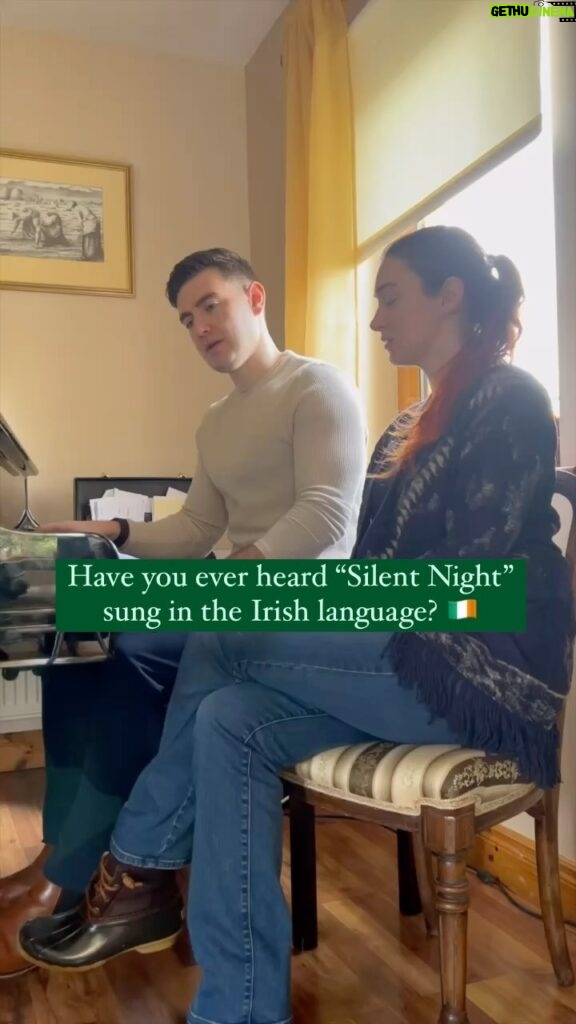Malinda Kathleen Reese Instagram - One year ago today: Silent Night in Irish with @emmetirishtenor. This was so special. ❤️🇮🇪 #silentnight #christmas #christmasmusic #irish #gaelic #gaelige #seannos #duet #live #classical #folk #ireland #siren