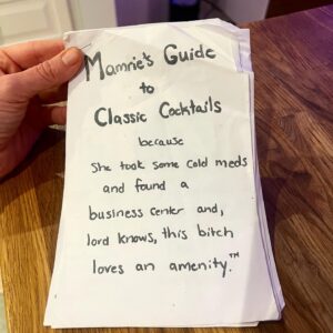 Mamrie Hart Instagram - AN ANTIQUE! The things you find when cleaning out a junk drawer. 1 million years ago, Google had me come do a cocktail class for up-and-coming Youtubers at a retreat. Apparently, I took some Sudafed and decided they needed a pamphlet as well.