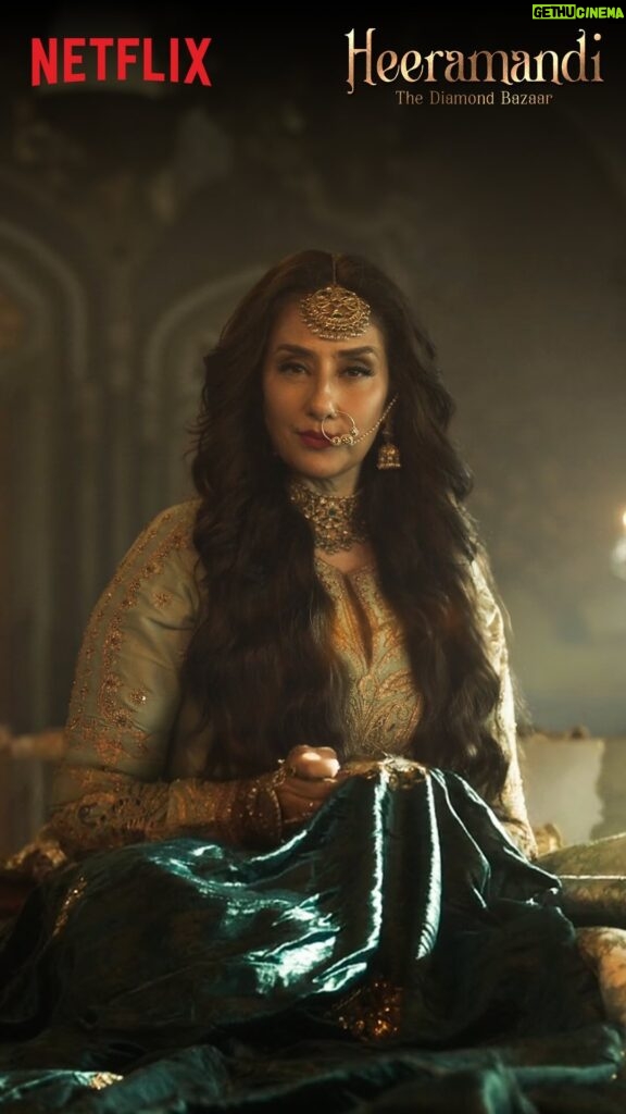 Manisha Koirala Instagram - Her majestic aura conceals a mercurial mind- the queen of Shahi Mahal, Mallikajaan 💎👑 The radiant Manisha Koirala stars as the Queen of Heeramandi❤️ Heeramandi: The Diamond Bazaar is coming on 1st May, only on Netflix! #HeeramandiOnNetflix #SanjayLeelaBhansali @bhansaliproductions @prerna_singh6 @m_koirala @aslisona @aditiraohydari @sharminsegal @therichachadha @iamsanjeeda @shekhusuman @fardeenfkhan @taahashah @adhyayansuman
