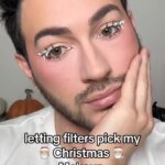 Manny MUA Instagram - it’s that time of the year again! letting filters pick my Christmas makeup 🎅🏼🎄