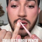 Manny MUA Instagram - Is this the smallest brow pencil in the world 👀 look at it next to my pinky! The new @covergirl brow collection is sickening!! #CovergirlPartner #EasyBreezyBeautiful