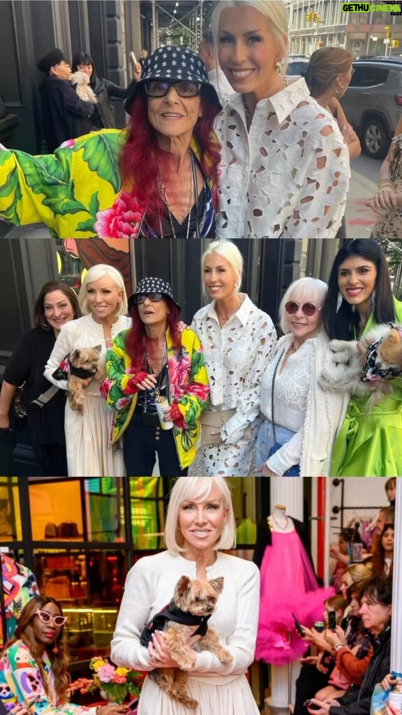 Margaret Josephs Instagram - We rescued the pups and they rescued us right back 🐶💕 Best time Soiréeing with @prettyconnected for @pompomcharlie 18th birthday 🎂 🐕 hosted by @patriciafield @flyingsolonyc @khrystyana doggy fashion by @suozzman drinks by @drinksoiree 🪩✨🍹