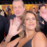 Maria Bopp Instagram - Achei importante falar pro Brad Pitt que ele é bonito caso ninguém tenha falado ainda. Obrigada @paramountbrasil por me dar essa chance de aumentar a auto-estima dele. Tem mais do tapete vermelho da pré-estreia de Babilônia nos meus stories