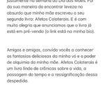 Maria Bopp Instagram - Hoje é dia de fogos de artifício. Lançamento oficial de Afetos Colaterais será dia 13 de junho na Livraria da Vila, na Vila Madalena, mas você já pode encomendar o seu na pré-venda pelo link da minha bio. Te amo, @bettina.bopp. Que orgulho ♥️