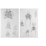Maria Grazia Chiuri Instagram - The beautiful preparatory sketches by @shakuntala.kulkarni for the installation of the @dior Autumn Winter 2025 show. So happy to have had the chance to collaborate with such an incredibly talented artist around the theme of protection and cages.