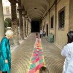 Maria Grazia Chiuri Instagram - The enigma of checkered fabrics has followed Isabella Ducrot for a long time and has become the canvas for this show. Starting from an old Simone Martini panel painting, checked fabrics repeatedly caught her eye, highlighting their presence in everyday life and absence in the public sphere. Tablecloths, aprons, blankets for schools, in hospitals, in kitchens; until it became increasingly clear to her that the history of checkered patterns had to do with women, with a hidden female voice that was not being represented. I was incredibly happy to be able to collaborate with Isabella for the @dior Spring-Summer 2024 Haute Couture collection. I first came across Isabella Ducrot through Patrizia Cavalli’s poem, narrating Isabella’s fascination with the checkered pattern as the expression of the relationship between the warp and the plot.