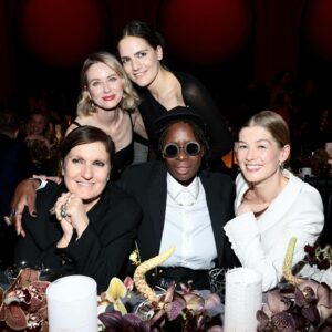 Maria Grazia Chiuri Instagram - I’m happy to be in Brooklyn tonight to support the @BrooklynMuseum Artists Ball with @Dior.
I am honoured to be one of this year’s event co-chairs and to share the responsibility of supporting this incredible cultural institution, the Brooklyn Museum and this year’s honoree, Titus Kaphar.
It is an immense pleasure to renew this relationship and to be here tonight to celebrate the arts and their power to inspire change. 
A big thank you to @AnnePasternak for making this evening possible, to @littlesimz for an incredible performance in custom @dior and to the beautiful women at our table for their time and support.