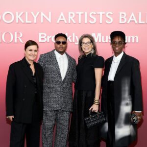 Maria Grazia Chiuri Instagram - I’m happy to be in Brooklyn tonight to support the @BrooklynMuseum Artists Ball with @Dior.
I am honoured to be one of this year’s event co-chairs and to share the responsibility of supporting this incredible cultural institution, the Brooklyn Museum and this year’s honoree, Titus Kaphar.
It is an immense pleasure to renew this relationship and to be here tonight to celebrate the arts and their power to inspire change. 
A big thank you to @AnnePasternak for making this evening possible, to @littlesimz for an incredible performance in custom @dior and to the beautiful women at our table for their time and support.
