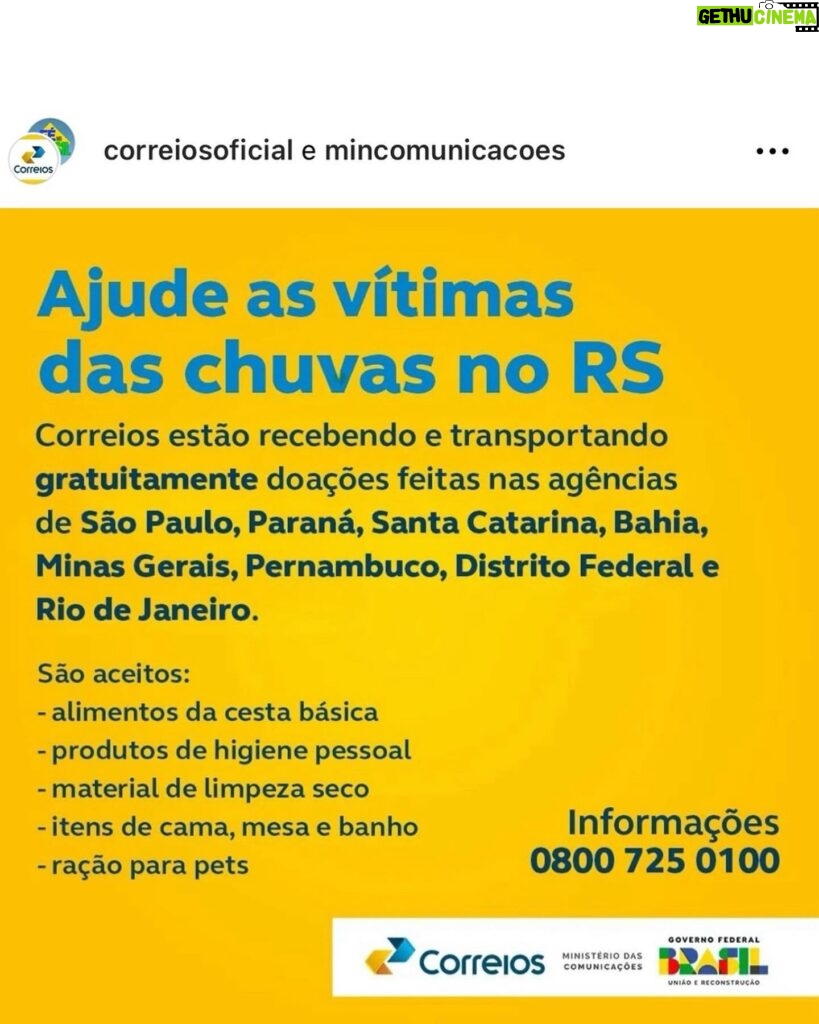 Maria Rita Instagram - não dá para falar de outra coisa nesse momento. são quase 100 mortos confirmados, mais de 1 milhão de pessoas afetadas e um estado inteiro devastado. QUALQUER ajuda nesse momento é válida e necessária. no carrossel, tem uma lista de instituições confiáveis que estão recebendo doações para ajudar o povo gaúcho, cada uma a seu modo. escolha ao menos uma dessas, ou outra(s), mas ajude da maneira que puder, mesmo que seja compartilhando. e fica checando meus stories, também. vira e mexe to jogando informações que meus familiares da região de porto alegre me pedem pra compartilhar.