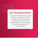 Maria Rita Instagram – Há 6 anos, era lançado #AmorEMúsica, que revelou sucessos que a gente ama, como “Reza” e “Cadê Obá”. 

Quantas dessas curiosidades você já sabia? #EMR

#PraTodosVerem as imagens possuem texto alternativo.